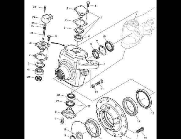 Fahrantrieb für John Deere 7530 Premium  Radtraktor